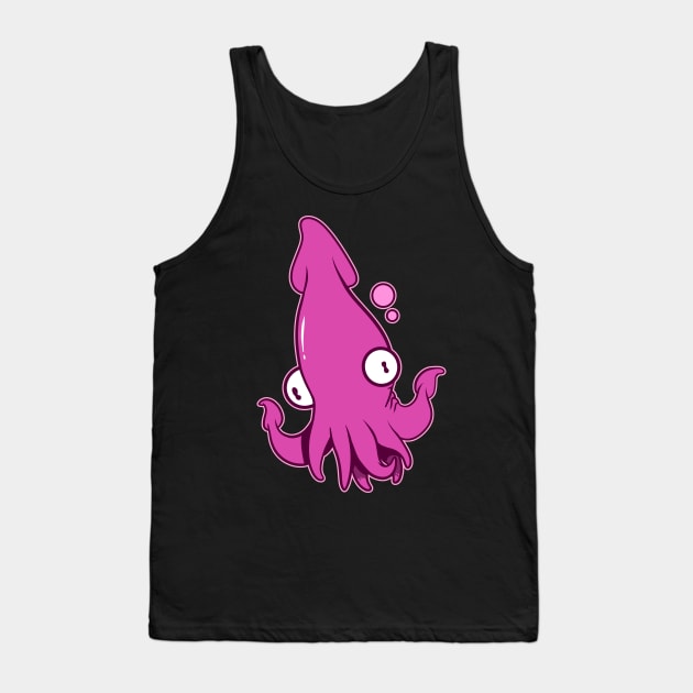 Pink Squid Tank Top by Noiscin